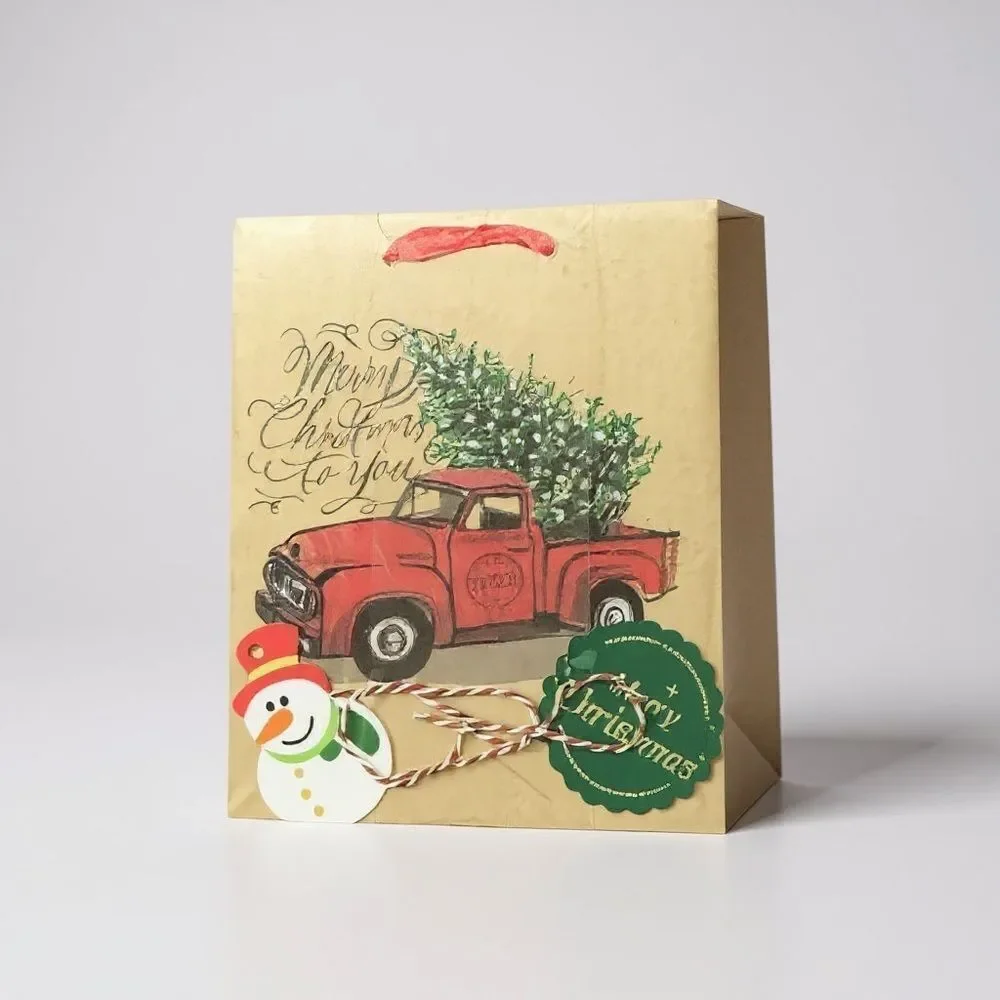 W12. Festive Christmas Gift Bag Set